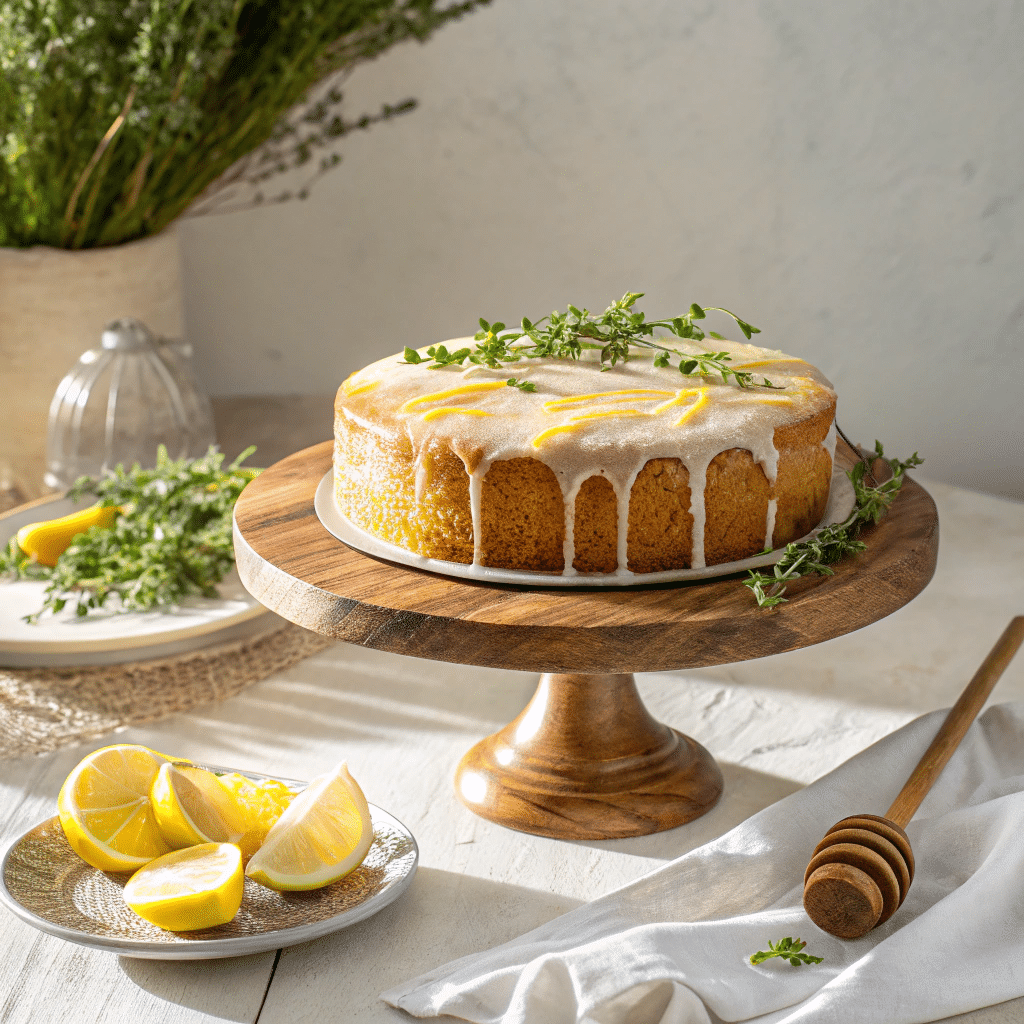 golden thyme honey cake
