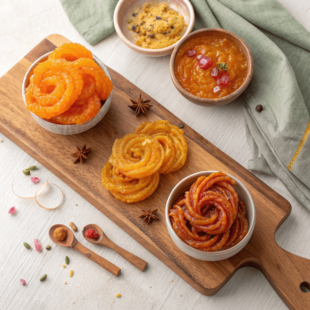 trio of jalebi variations
