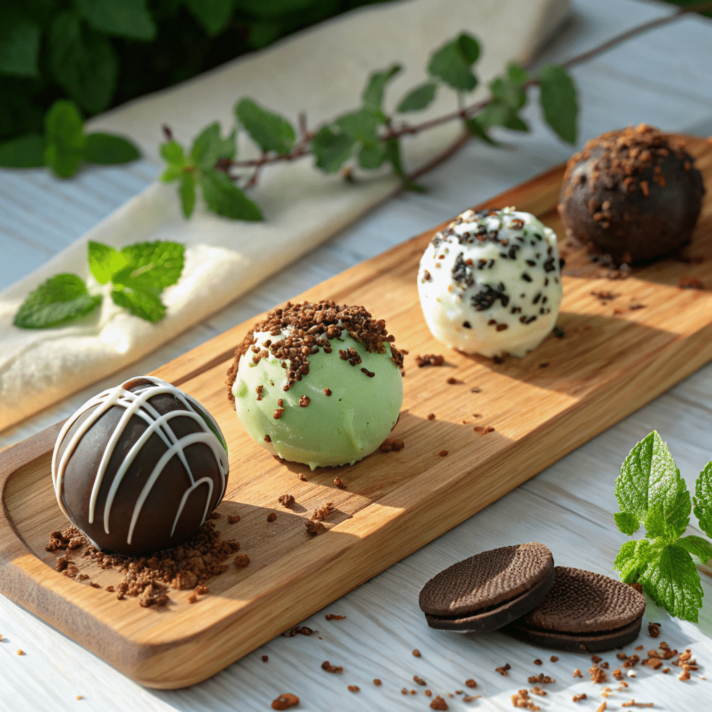 mint chocolate truffle variations