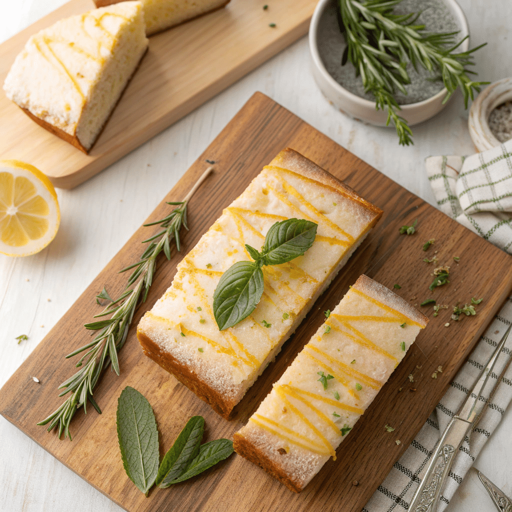 trio of pound cake slices