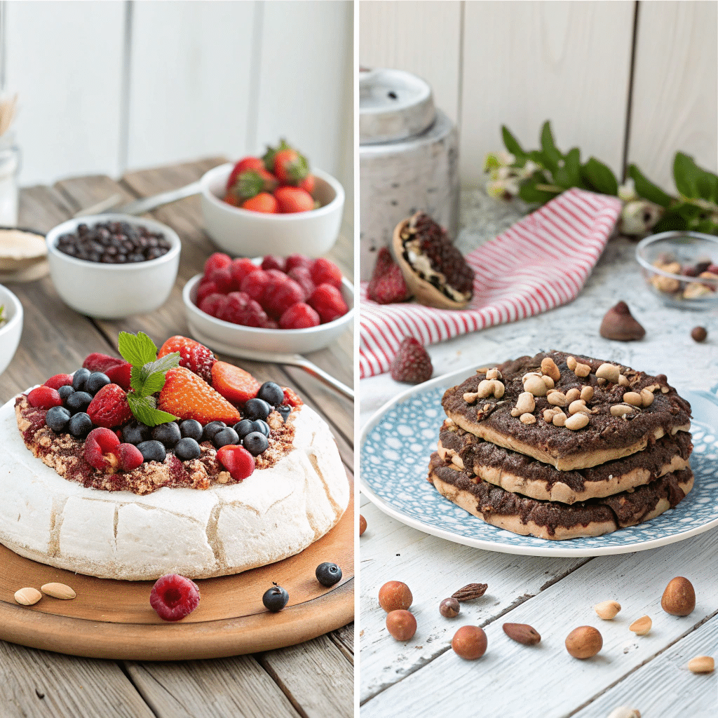 three desserts side by side