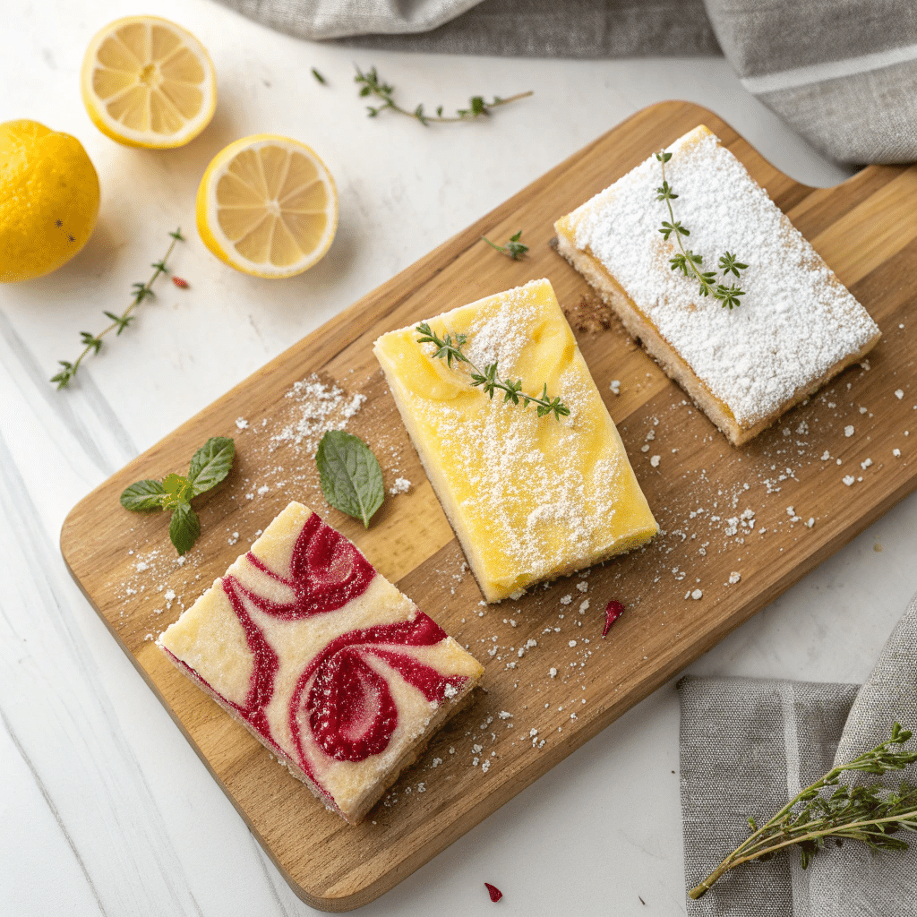 lemon bars with variations