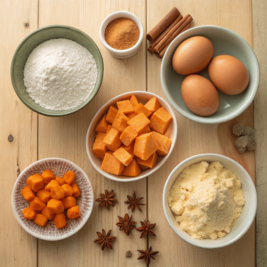 raw ingredients for picarones