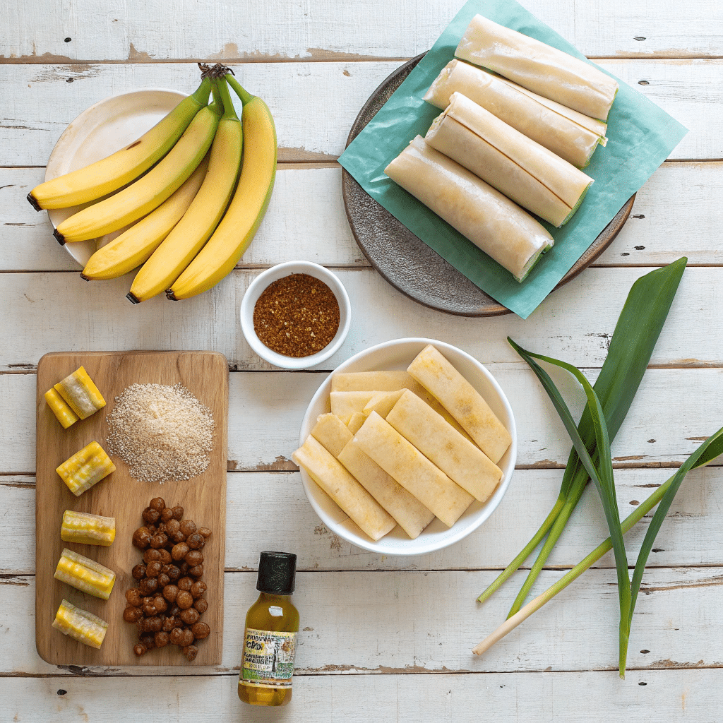 raw ingredients for turon