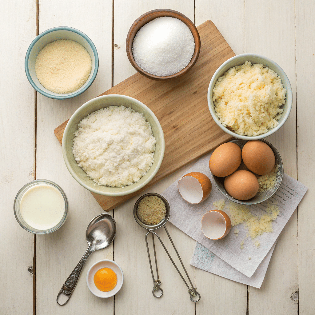 baking ingredients for coconut macaroons