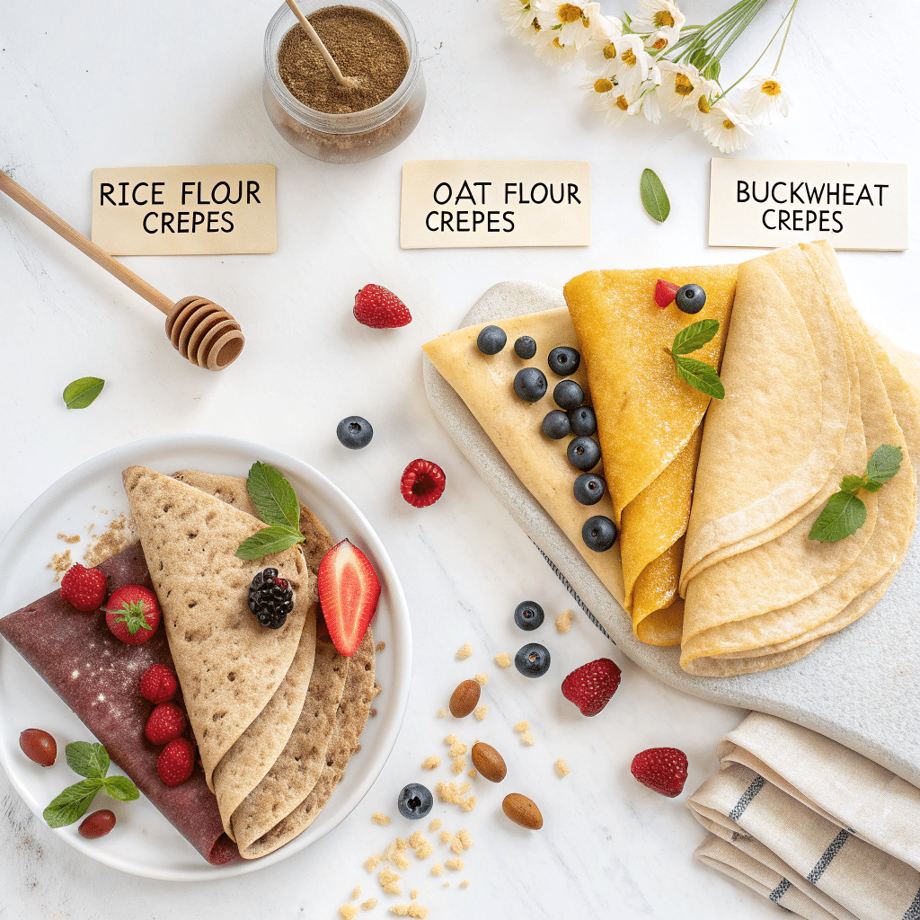 different stacks of crepes