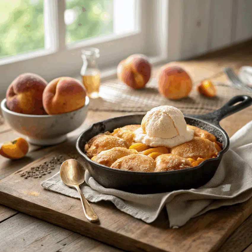 iron peach cobbler