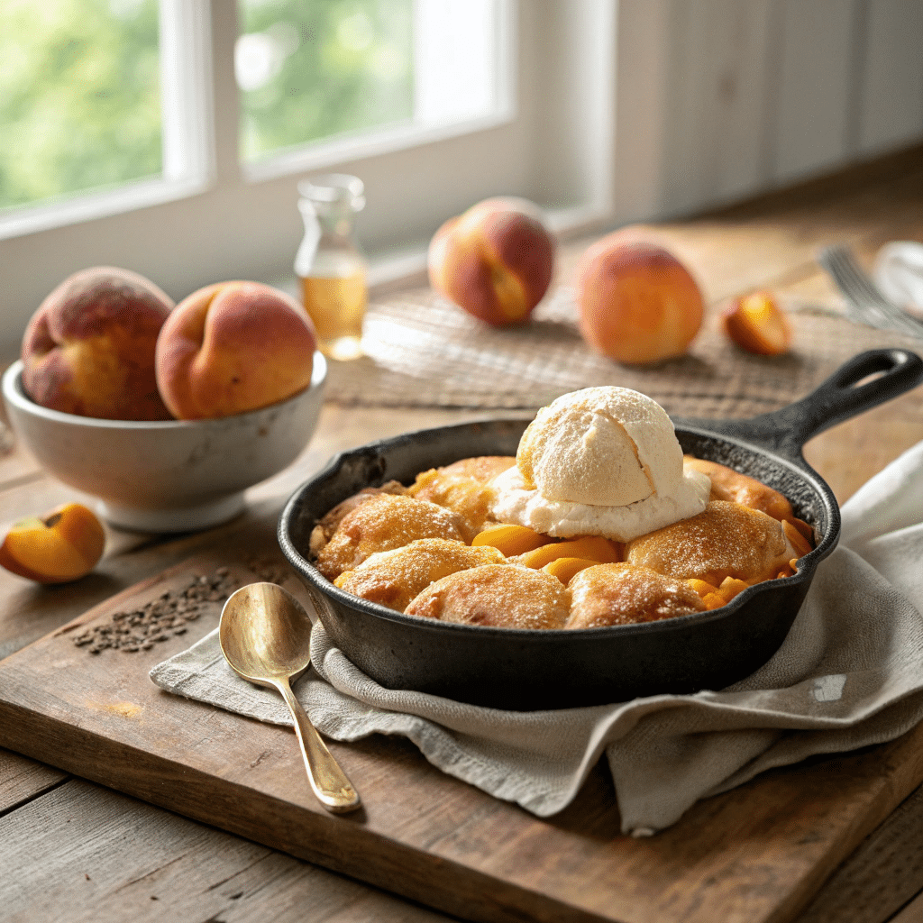 iron peach cobbler
