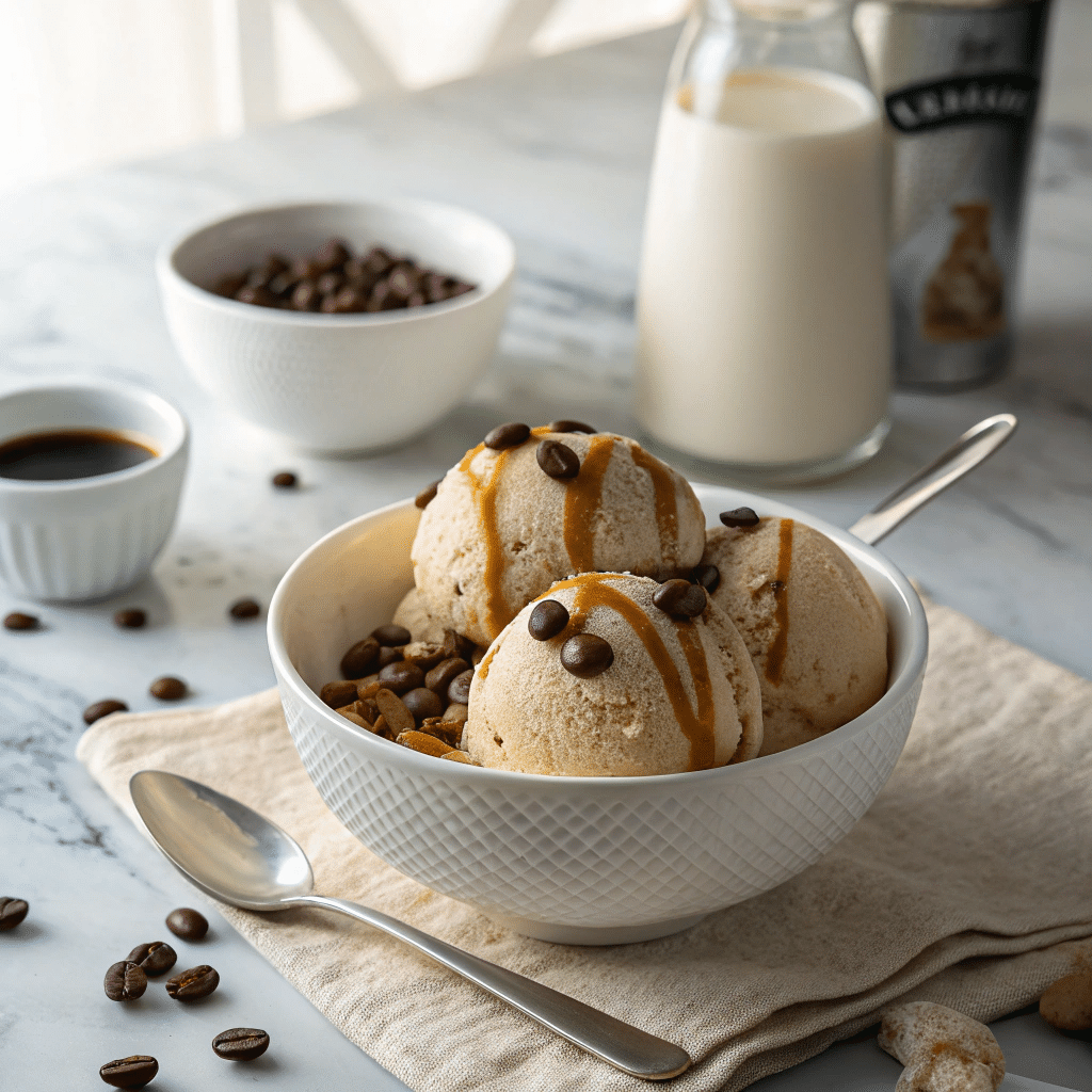 bowl of Vietnamese coffee ice cream