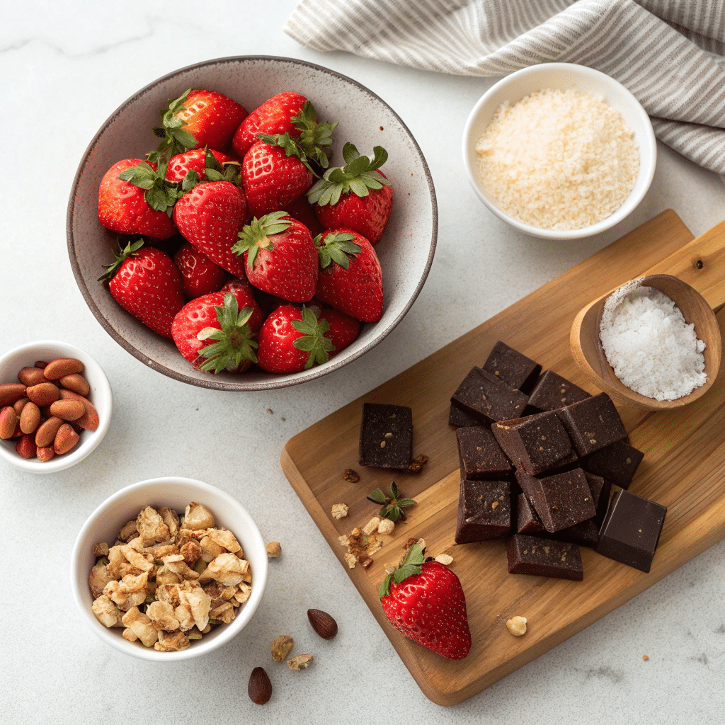 fresh strawberries in a bowl