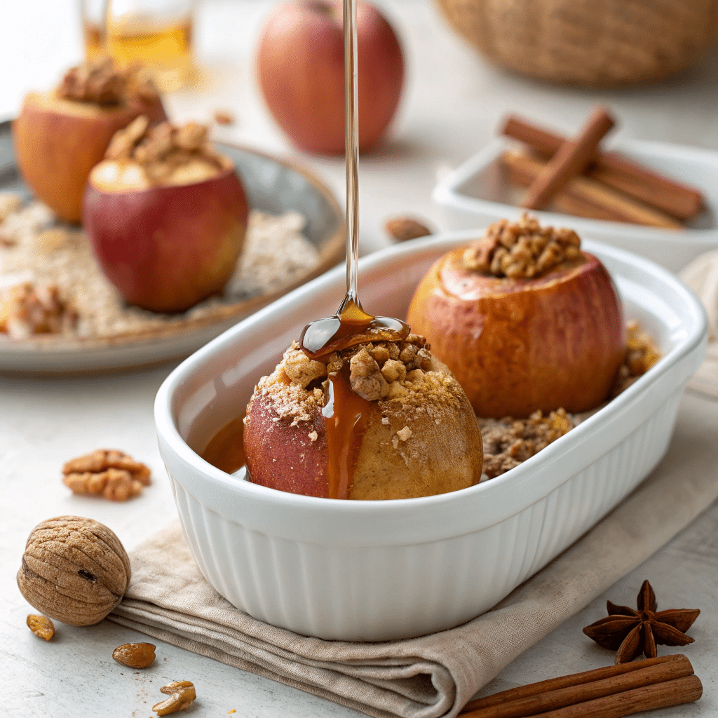baked apples with honey and cinnamon