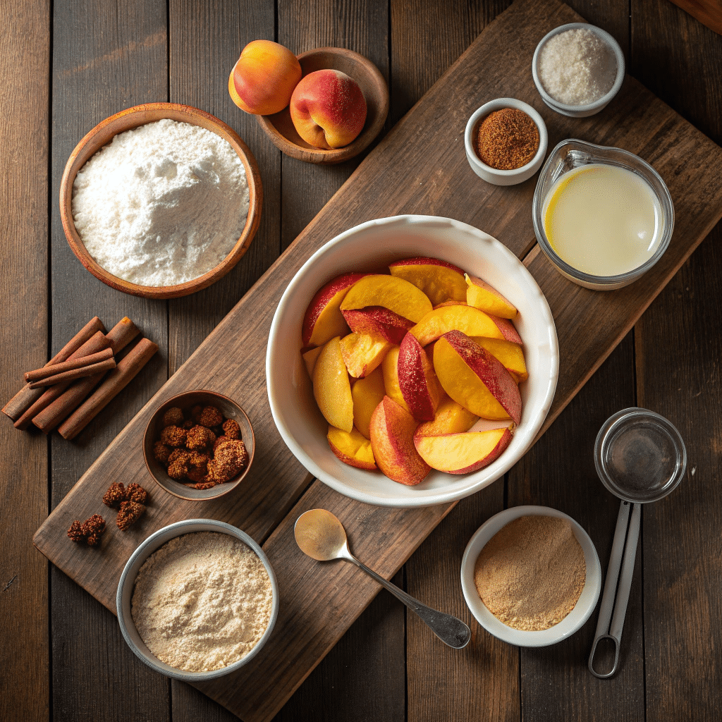 all peach cobbler ingredients