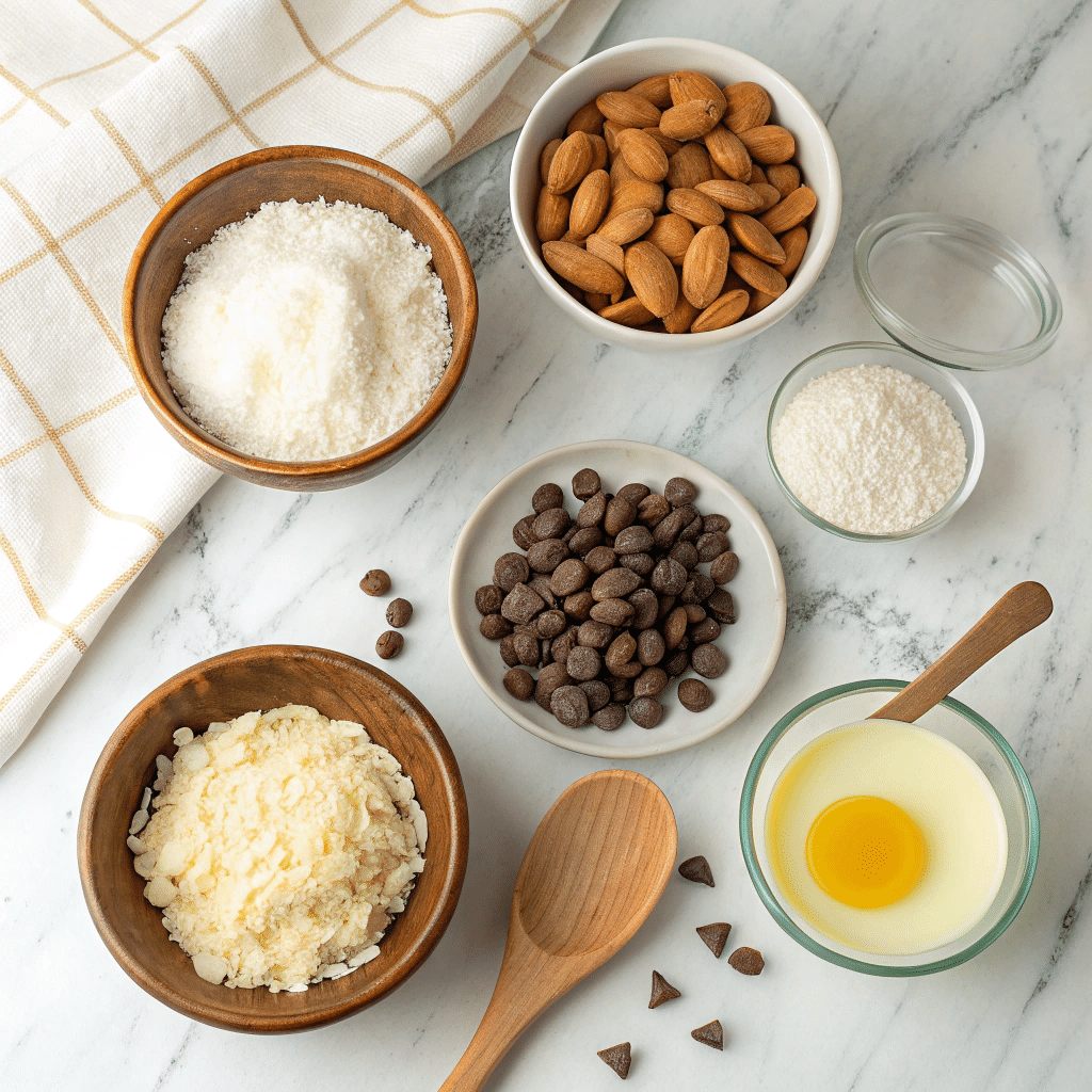 ingredients for Almond Joy bars