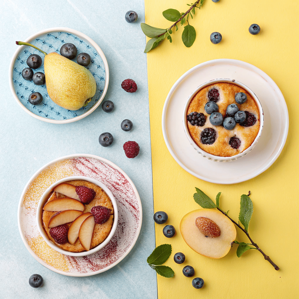 three mini clafoutis versions