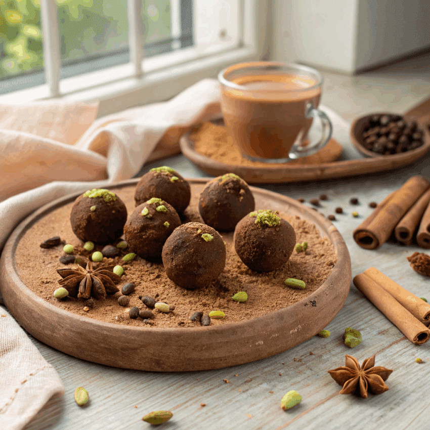homemade masala chai truffles