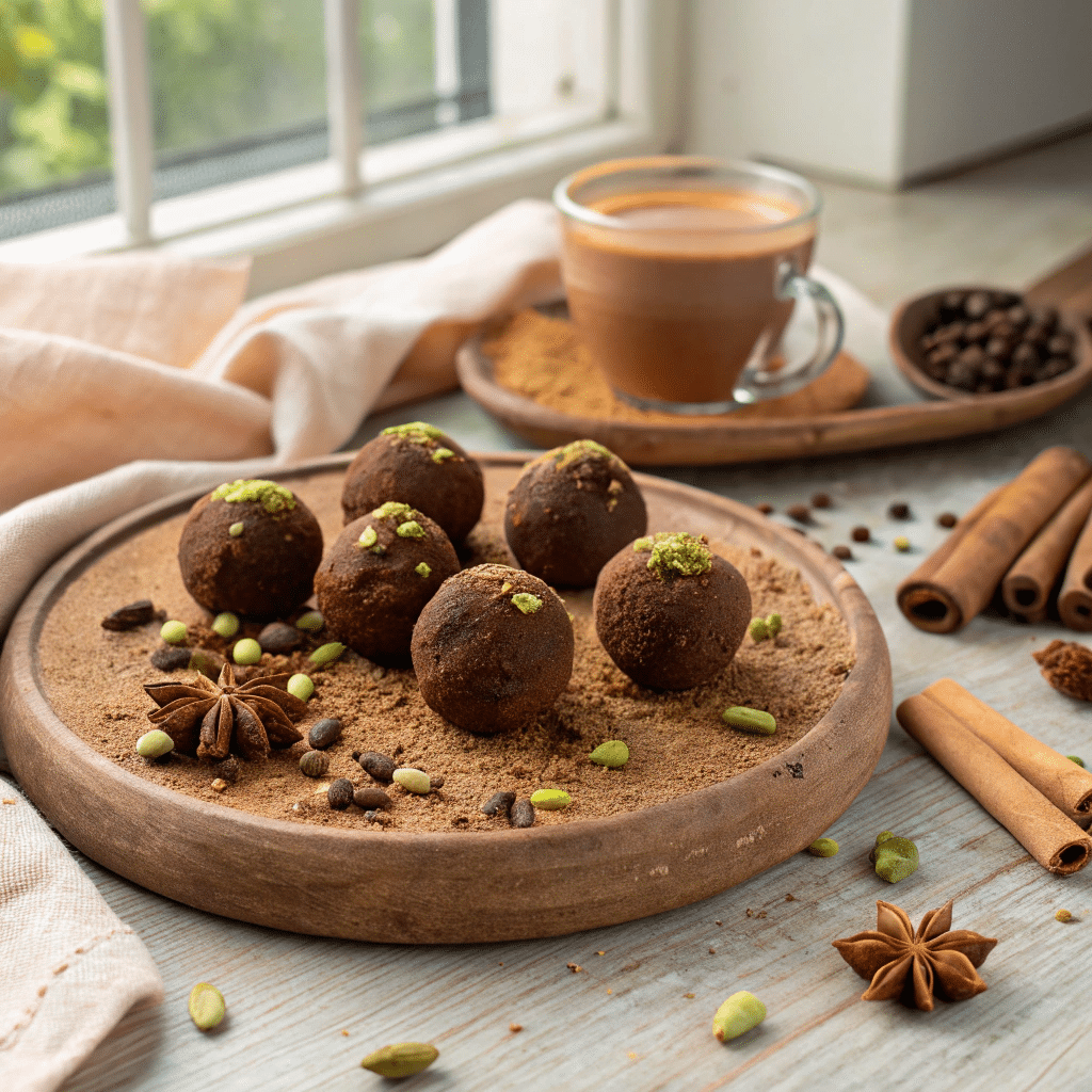 homemade masala chai truffles