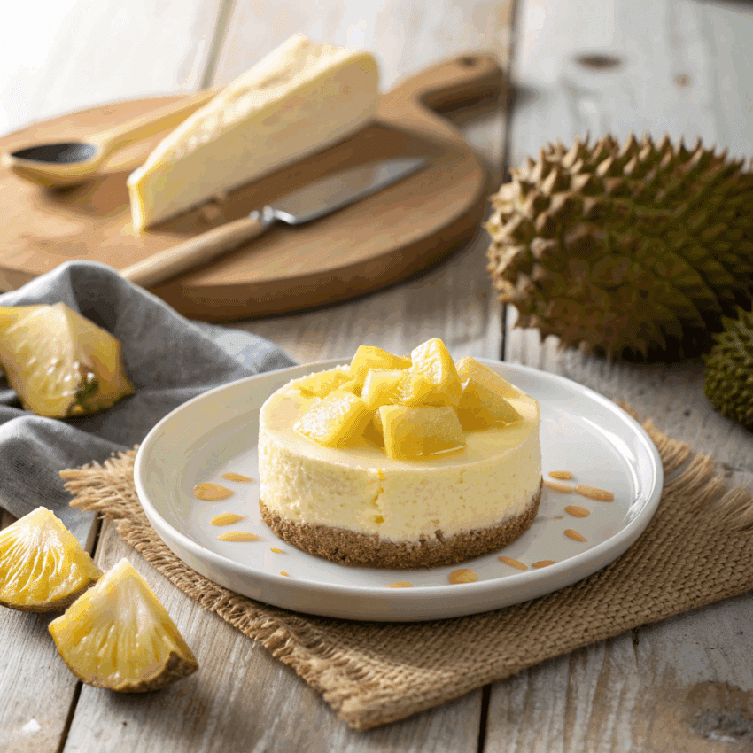 small batch durian cheesecake