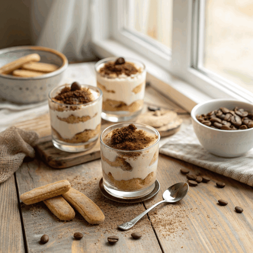 several tiramisu verrines