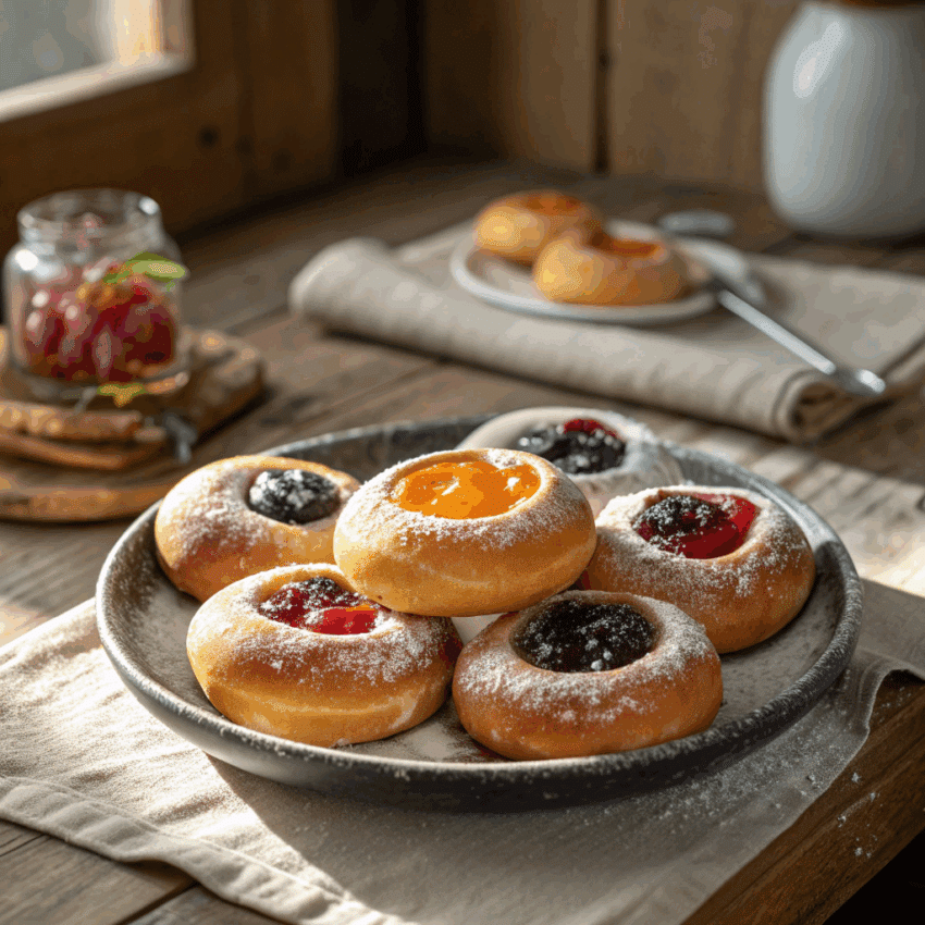 freshly baked Czech kolache sweet buns
