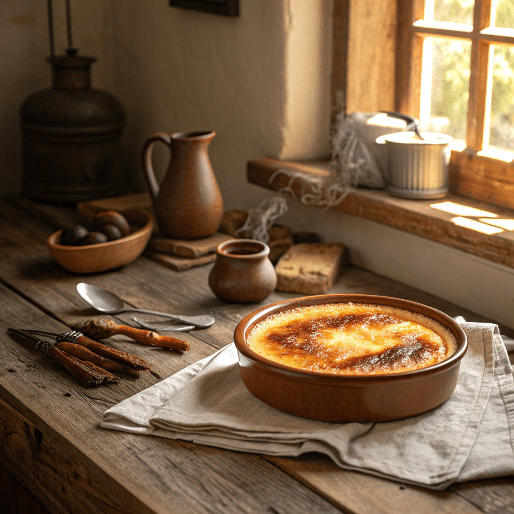freshly baked tigelada custard