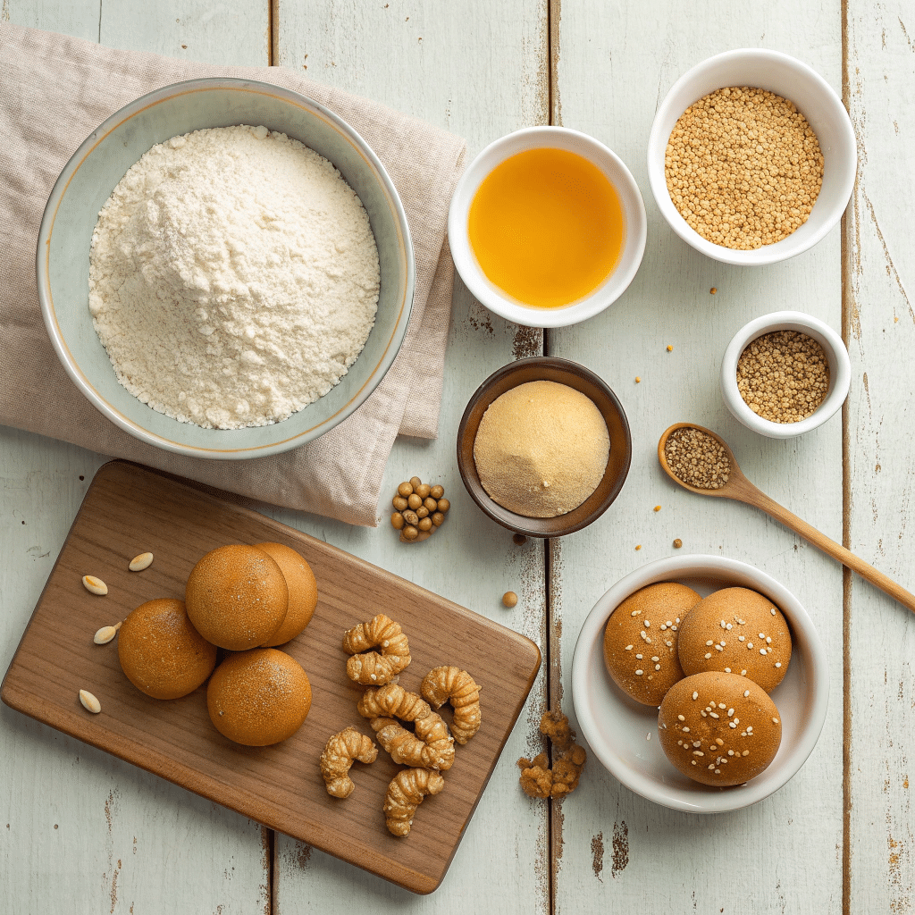 ingredients for Korean Yakgwa honey cookies