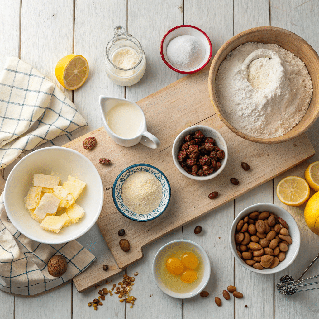 ingredients for Italian Panettone