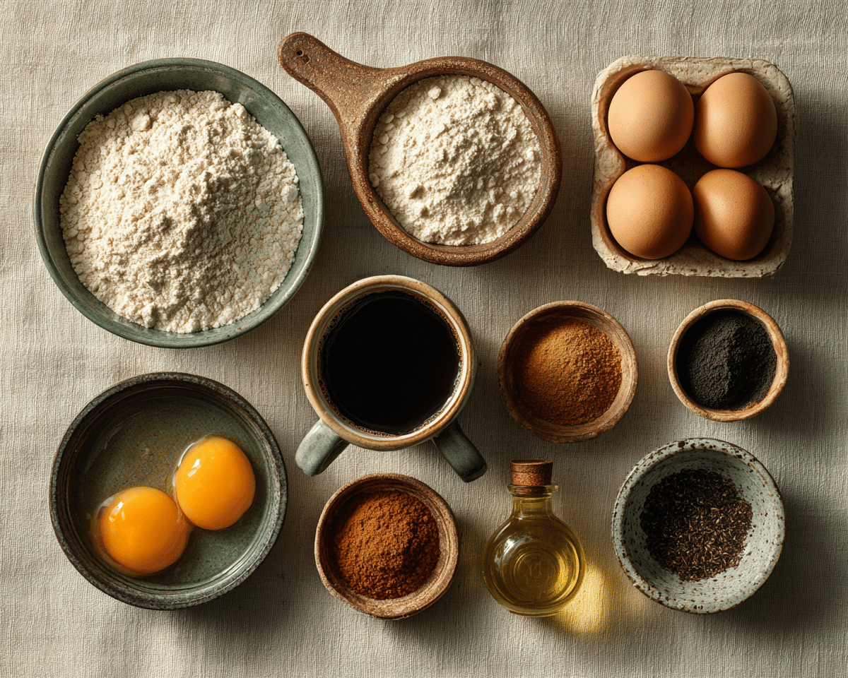 recipe ingredients for coffee honey cake