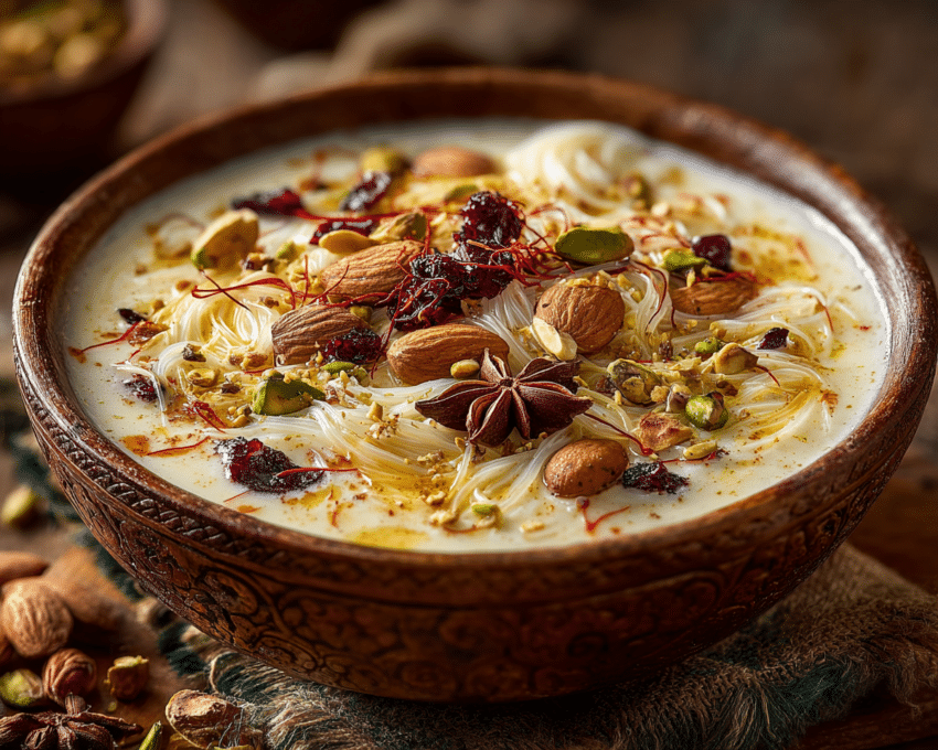 luxurious bowl of Afghan sheer khurma