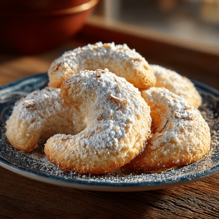 Austrian Vanillekipferl almond cookies
