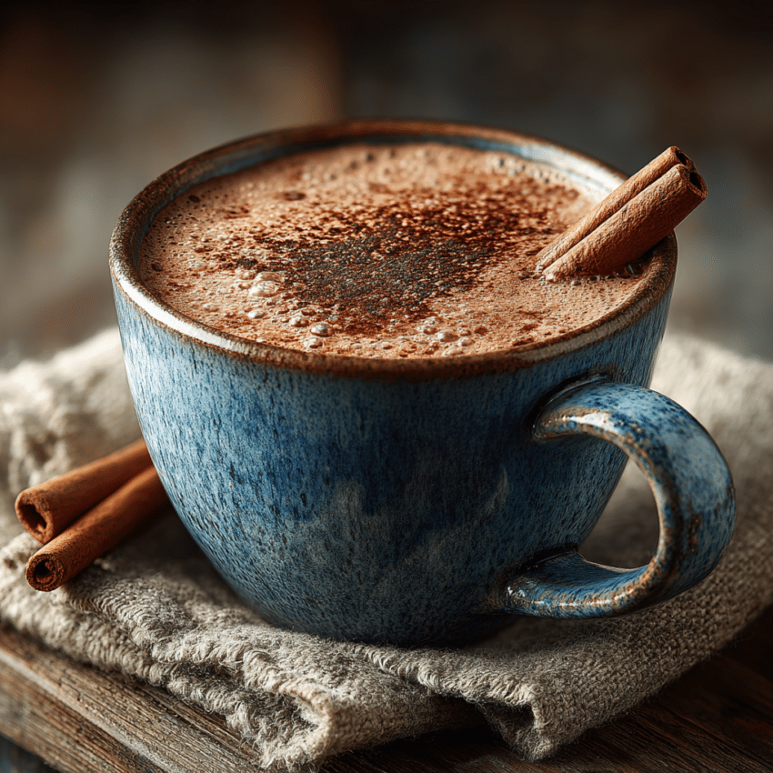 mug of coconut milk hot chocolate