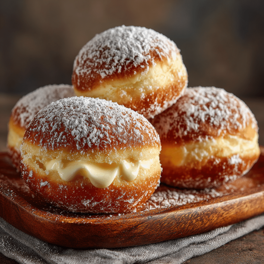 brazilian sonho donuts sweet cream filling