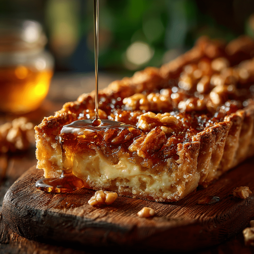 walnut honey slab pie