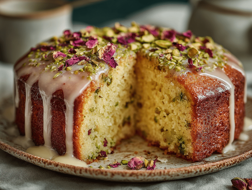 Persian love cake almond semolina cake