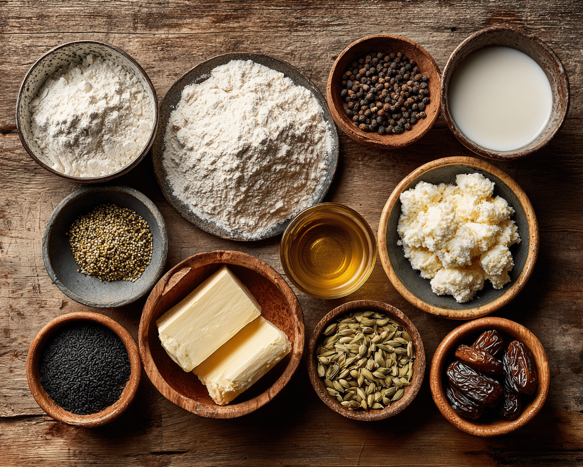 Iraqi kleicha ingredients