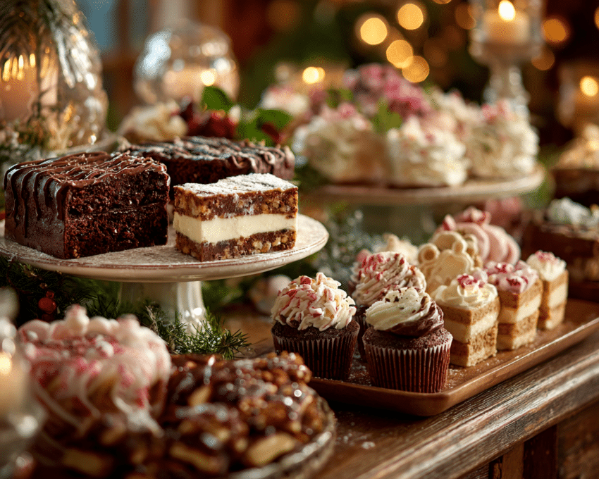 Christmas dessert table
