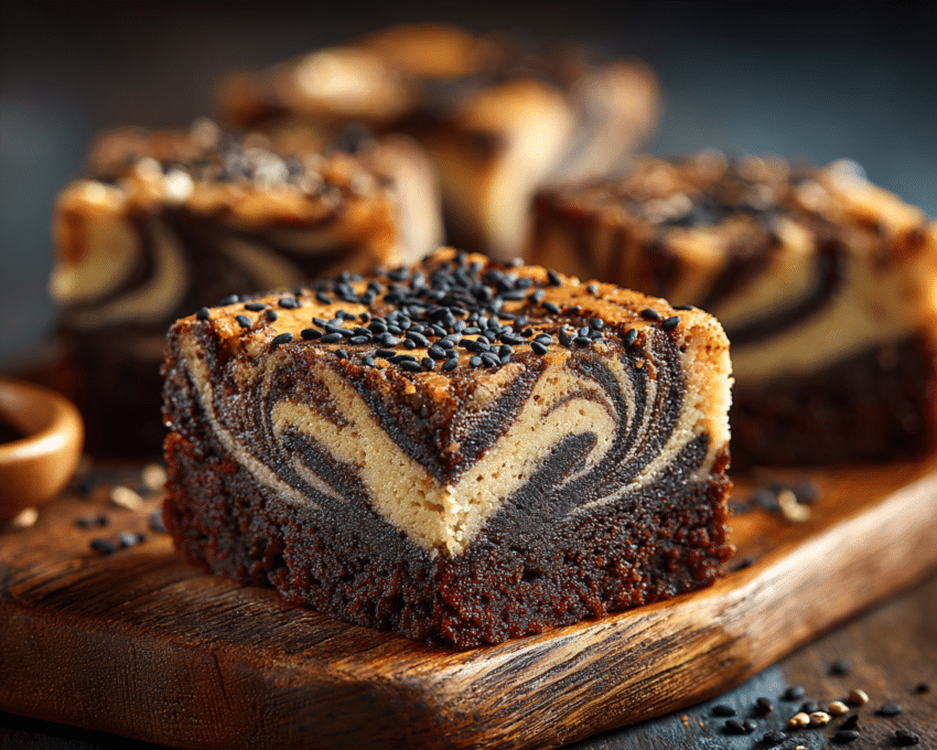 sesame halva brownies