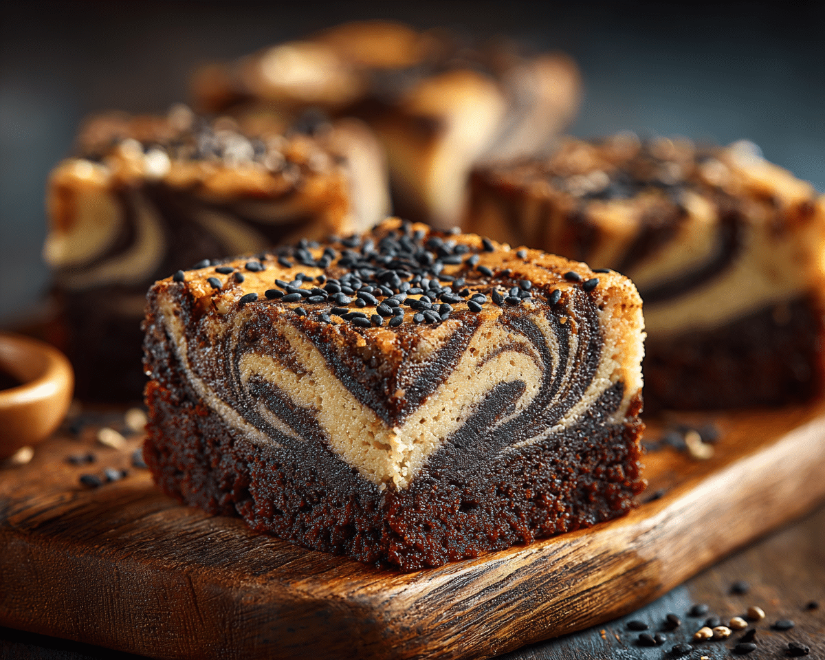 sesame halva brownies