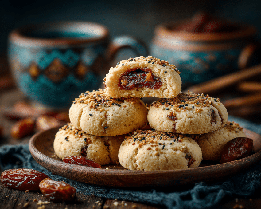 Iraqi kleicha date cookies