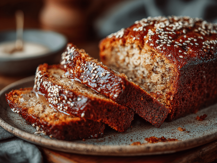 tahini banana cake