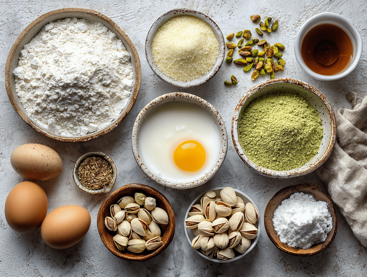 ingredients for Persian love cake