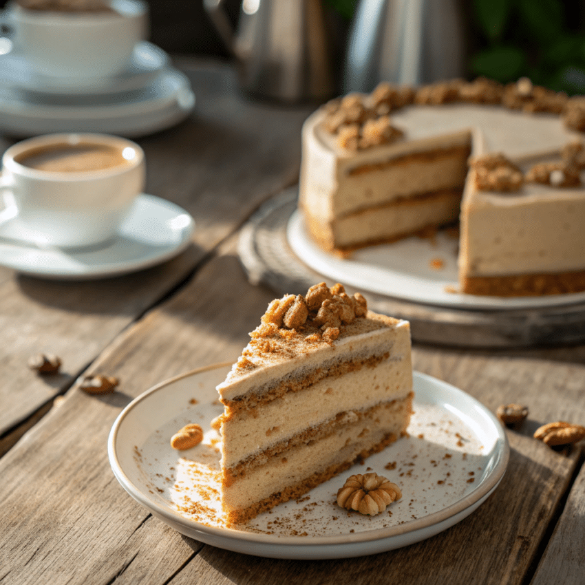 walnut coffee torte