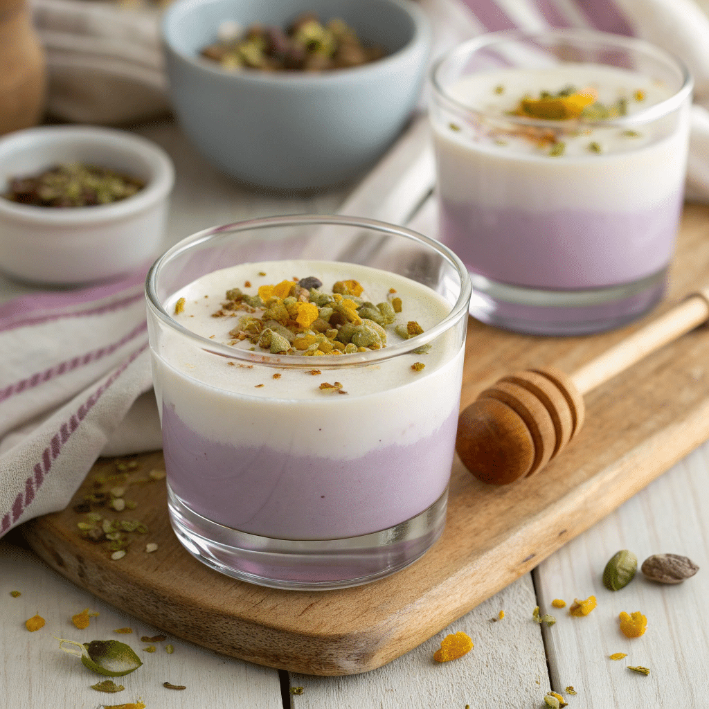 lavender honey panna cotta