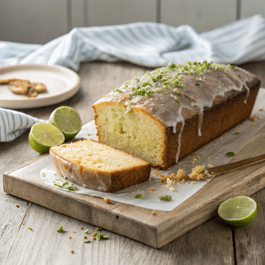 freshly baked lemongrass coconut syrup cake loaf