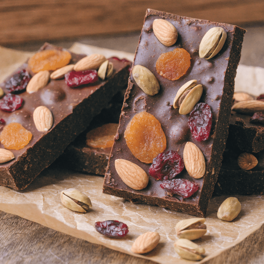 fruit nut energy bark holiday snack recipe