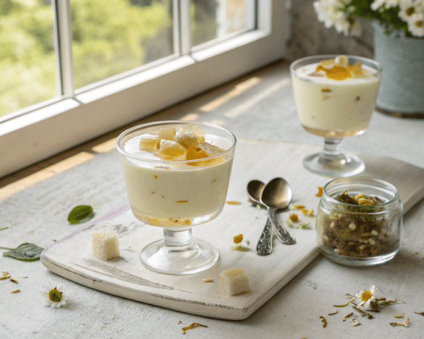 jasmine tea mousse