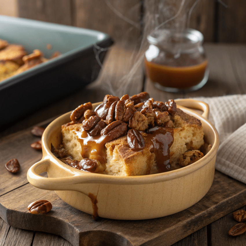 pecan praline bread pudding