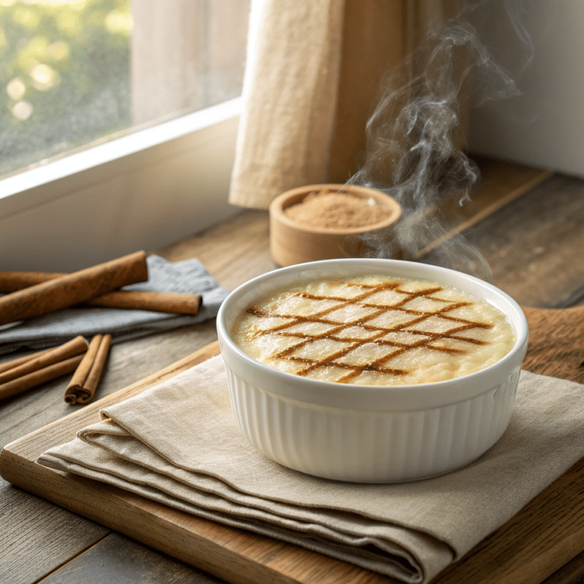 Portuguese arroz doce cinnamon rice