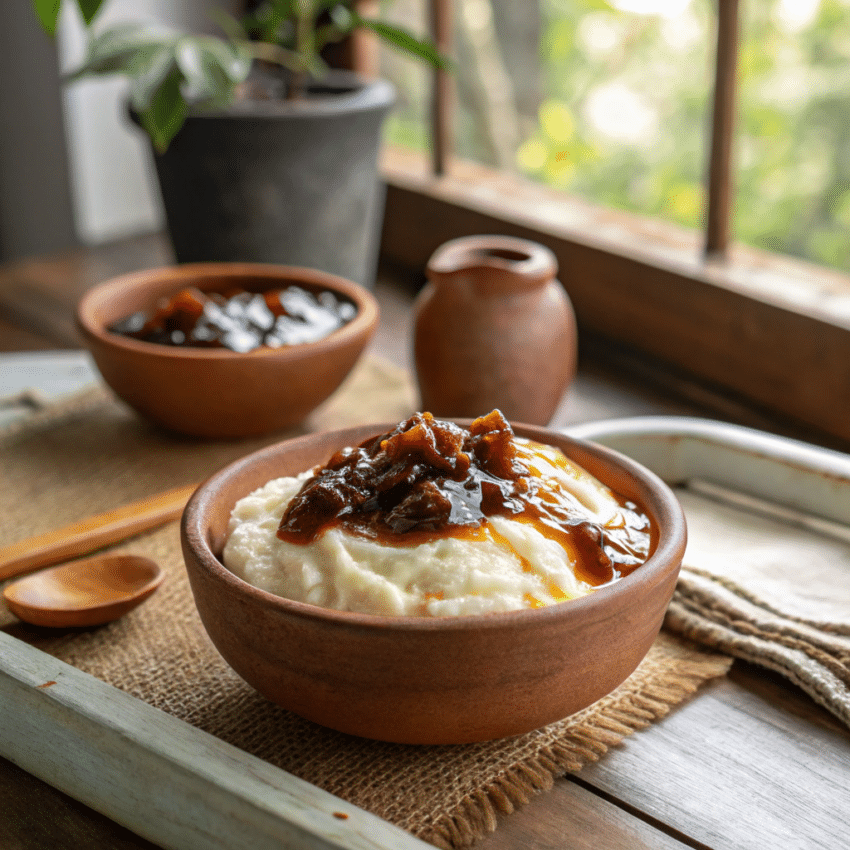 traditional Sri Lankan curd and treacle dessert