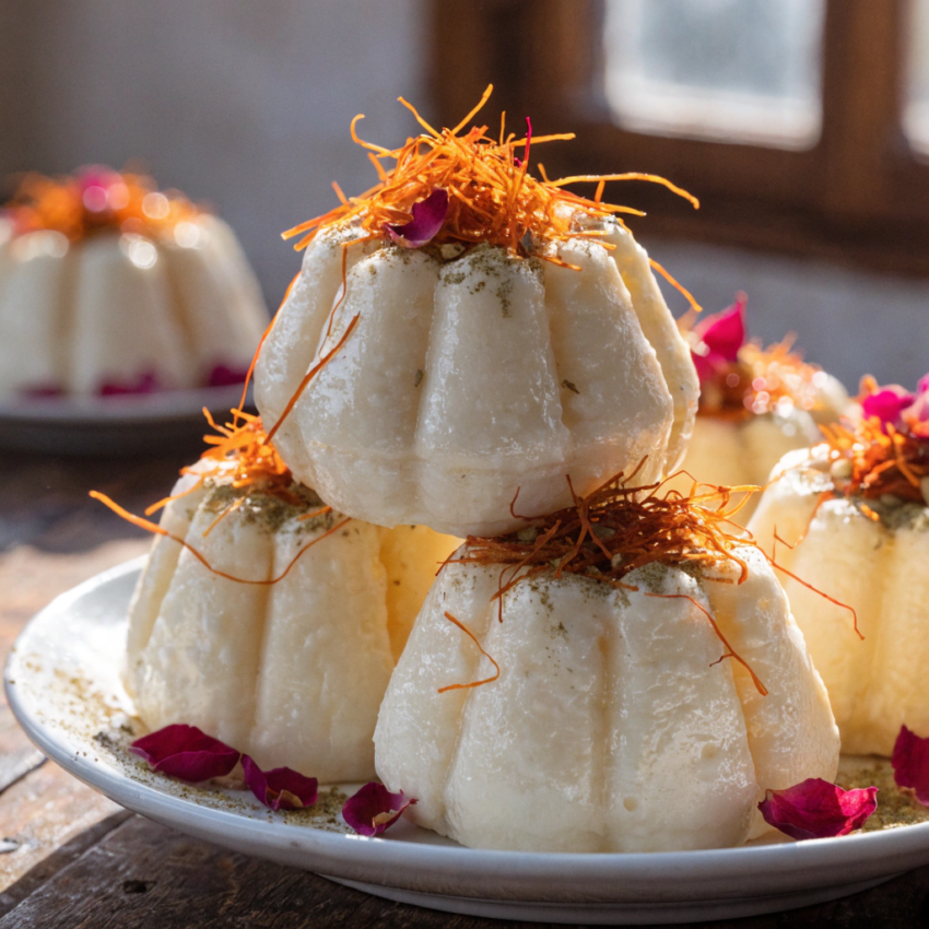 Mughal saffron milk sweets