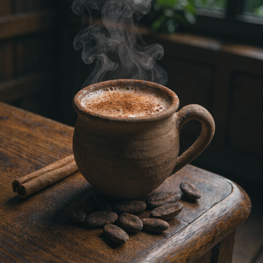 Mayan cacao spiced drink